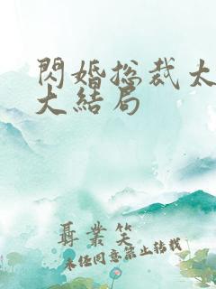 闪婚总裁太霸道大结局
