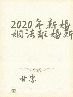 2020年新婚姻法离婚新规出轨新规