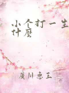 小个打一生肖是什么