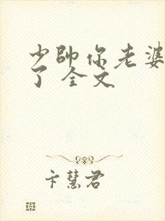 少帅你老婆又跑了 全文