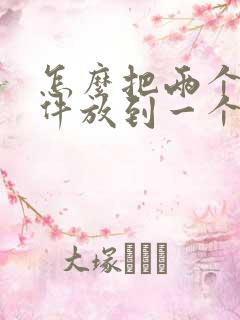 怎么把两个扫描件放到一个pdf里