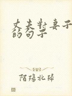 丈夫对妻子心寒的句子
