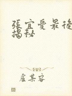 张宜爱最后结局揭秘