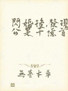 闪婚后,发现老公是千亿首富阅读全文