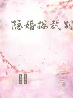 隐婚总裁别太坏