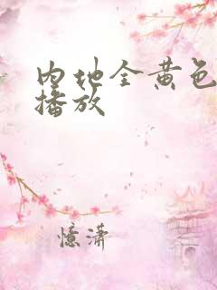 内地全黄色录像播放