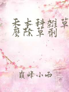 禾本科杂草用什么除草剂