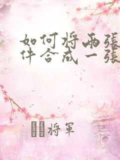 如何将两张扫描件合成一张扫描件