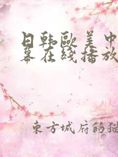 日韩欧美中文字幕在线播放一区
