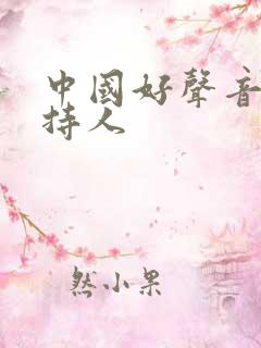 中国好声音女主持人