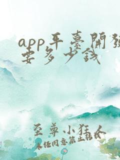 app平台开发要多少钱