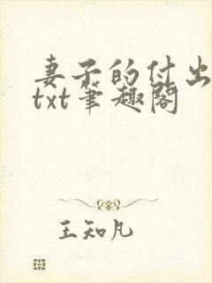 妻子的付出全本txt笔趣阁