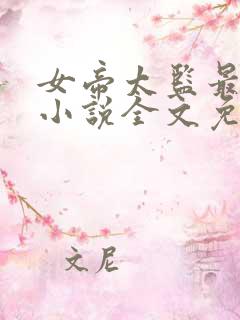 女帝太监最风流小说全文免费阅读