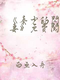 《秦少的闪婚娇妻》免费阅读