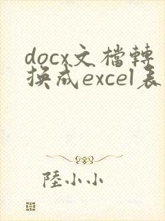 docx文档转换成excel表格