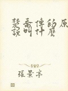 楚乔传的原著小说叫什么