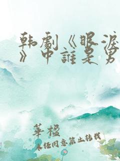 韩剧《眼泪女王》中谁是男主角