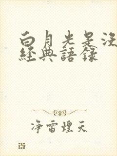白月光是没睡到经典语录