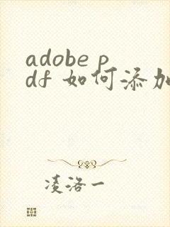 adobe pdf 如何添加水印