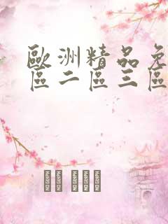 欧洲精品免费一区二区三区