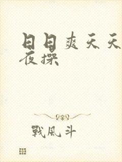 日日爽天天弄夜夜操