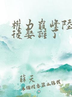权力巅峰陆皓最后娶谁了