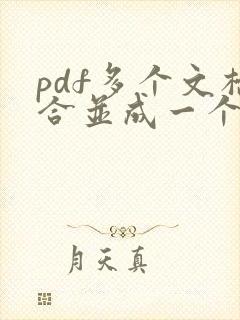 pdf多个文档合并成一个文档怎么弄