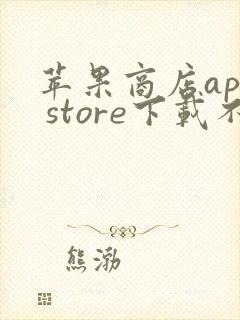 苹果商店app store下载不了软件