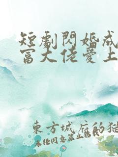 短剧闪婚成宠首富大佬爱上我