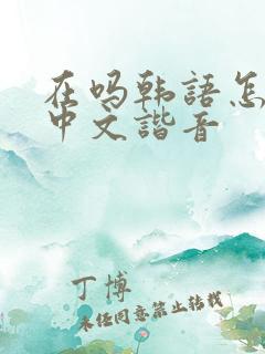 在吗韩语怎么说中文谐音