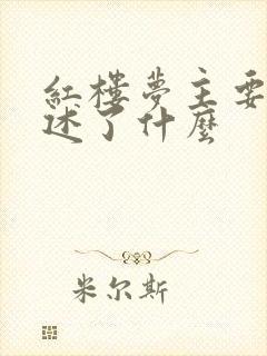 红楼梦主要是讲述了什么