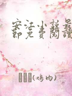 安江小说最新章节免费阅读
