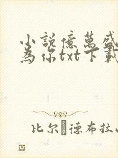 小说亿万盛宠只为你txt下载