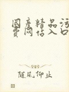 国产精品污污免费网站入口
