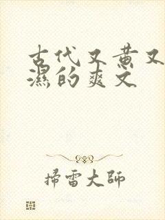古代又黄又肉到湿的爽文