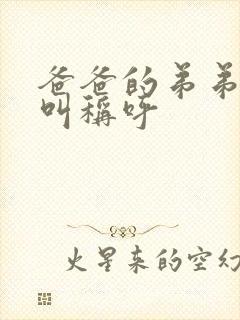 爸爸的弟弟怎么叫称呼