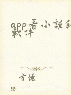 app看小说的软件