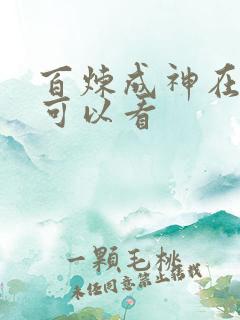 百炼成神在哪里可以看