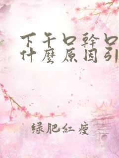 下午口干口苦是什么原因引起的