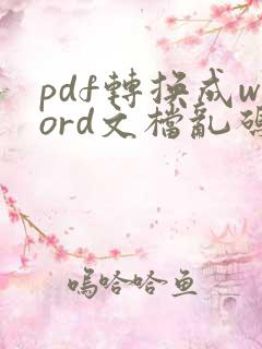 pdf转换成word文档乱码怎么办