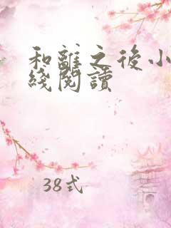 和离之后小说在线阅读
