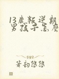 13岁叛逆期的男孩子怎么去引导