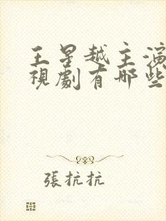 王星越主演的电视剧有哪些