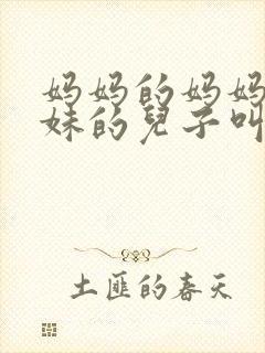 妈妈的妈妈的妹妹的儿子叫什么