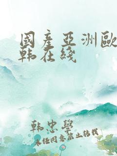 国产亚洲欧美日韩在线