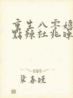 重生八零媳妇有点辣杜兆晖结局