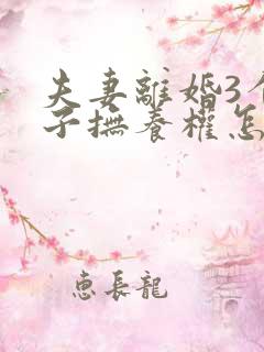 夫妻离婚3个孩子抚养权怎么判定