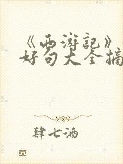 《西游记》好词好句大全摘抄