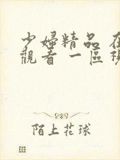 少妇精品 在线观看 一区视频