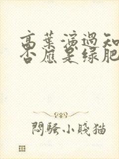 高叶演过知否知否应是绿肥红瘦吗